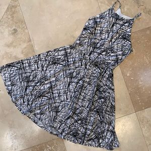 Aqua high neck dress